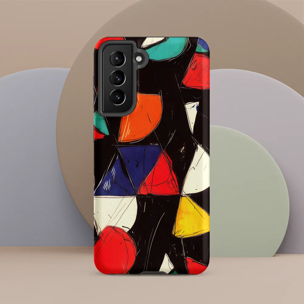 Vibrant Geometric Symphony | Phone Case |  S21 | Tough Case | Matte