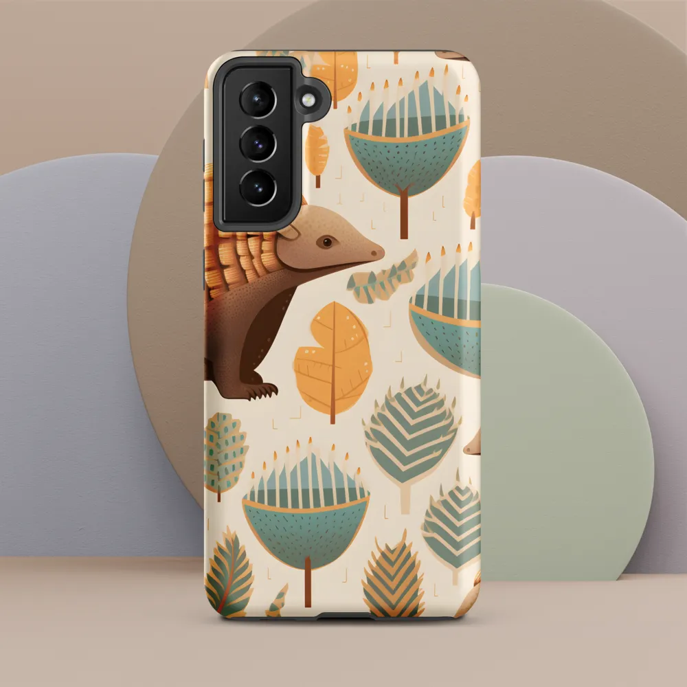 Pangolins in a Whimsical Habitat