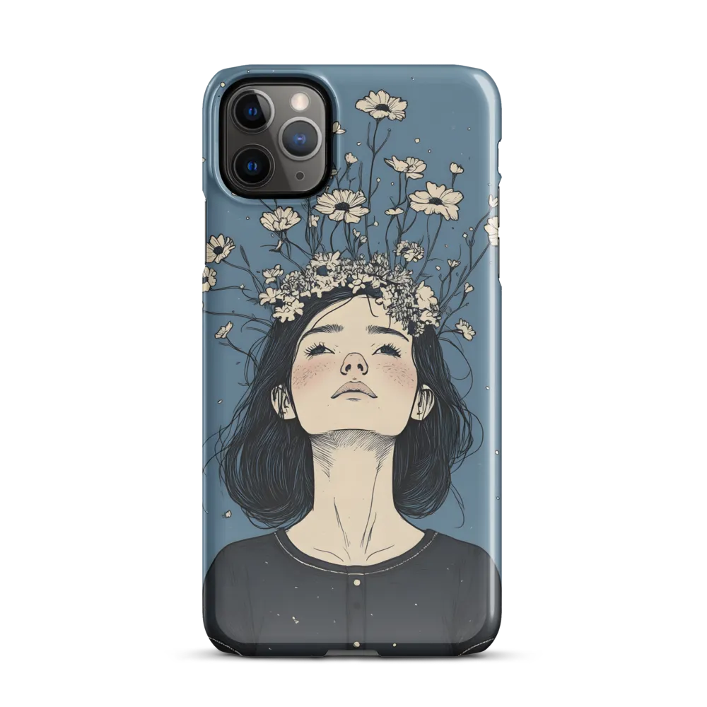 Floral Serenity: A Portrait of Tranquility | Phone Case |  11 Pro Max | Snap Case | Glossy