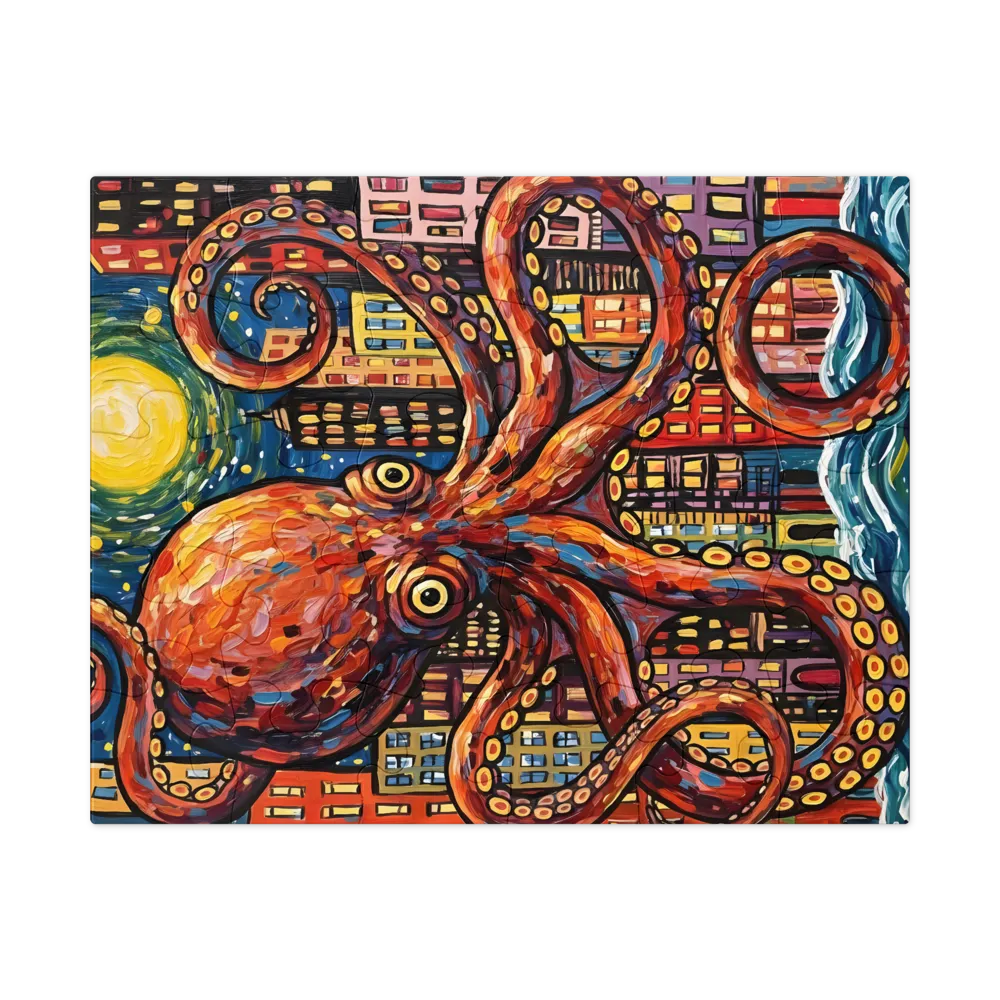 Moonlit Octopus 
 Jigsaw Puzzle in Tin Box