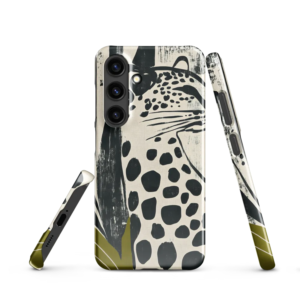 Leopard in Silhouette: A Modern Appeal | Phone Case |  S24 | Snap Case | Glossy