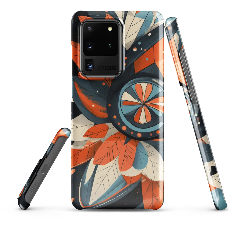 Floral Symphony in Orange and Teal