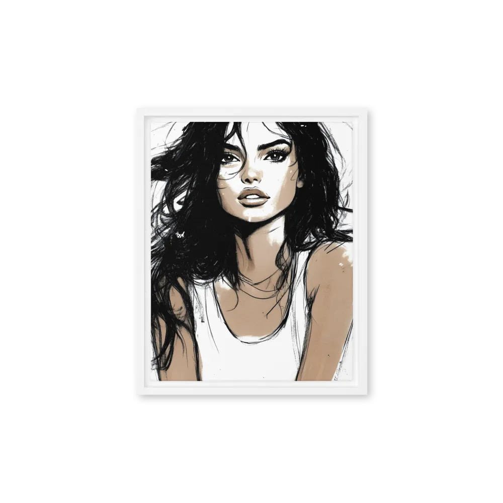 Whispers of Elegance | Canvas with White Frame | 11″×14″
