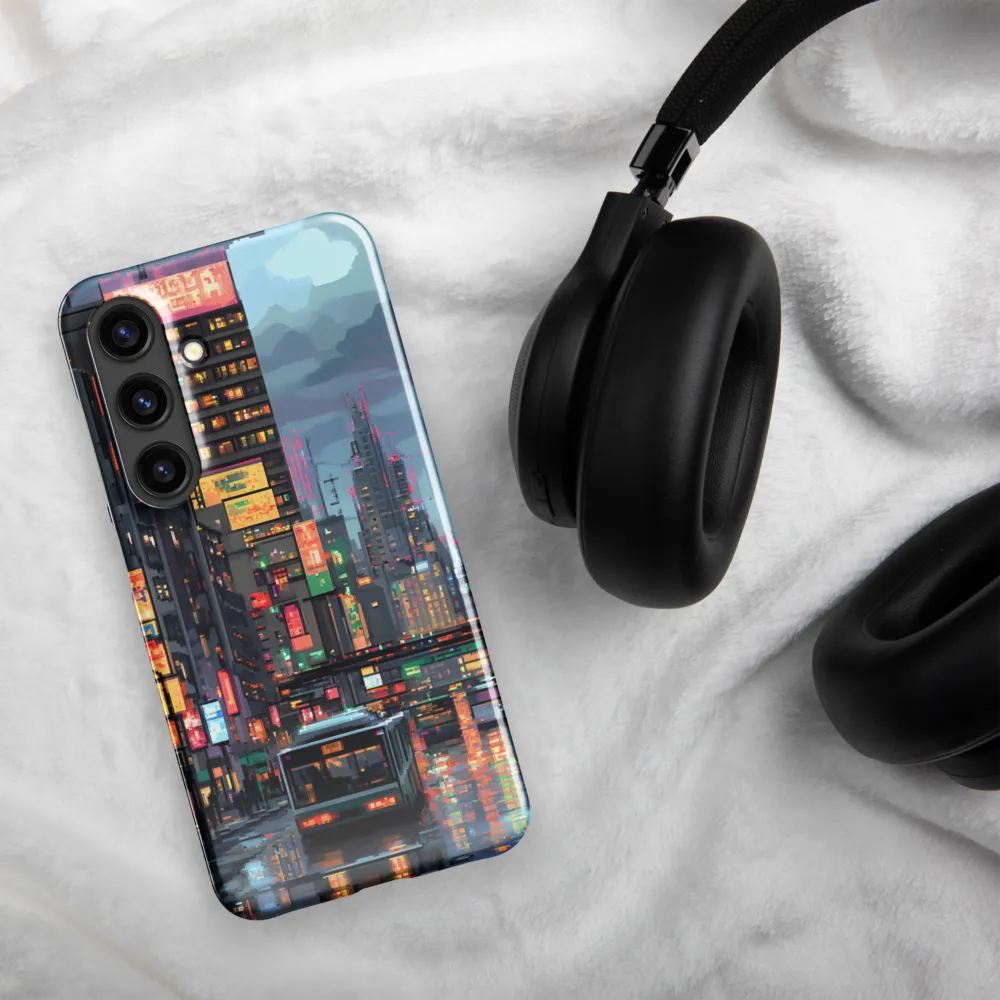 Neon Dreams: A Pixelated Urban Night