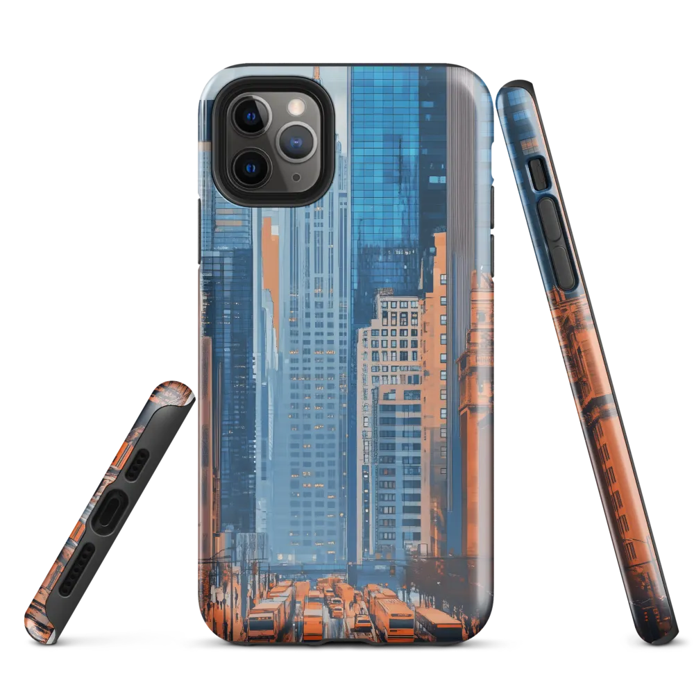 Urban Symphony in Blue and Orange | Phone Case |  11 Pro Max | Tough Case | Glossy