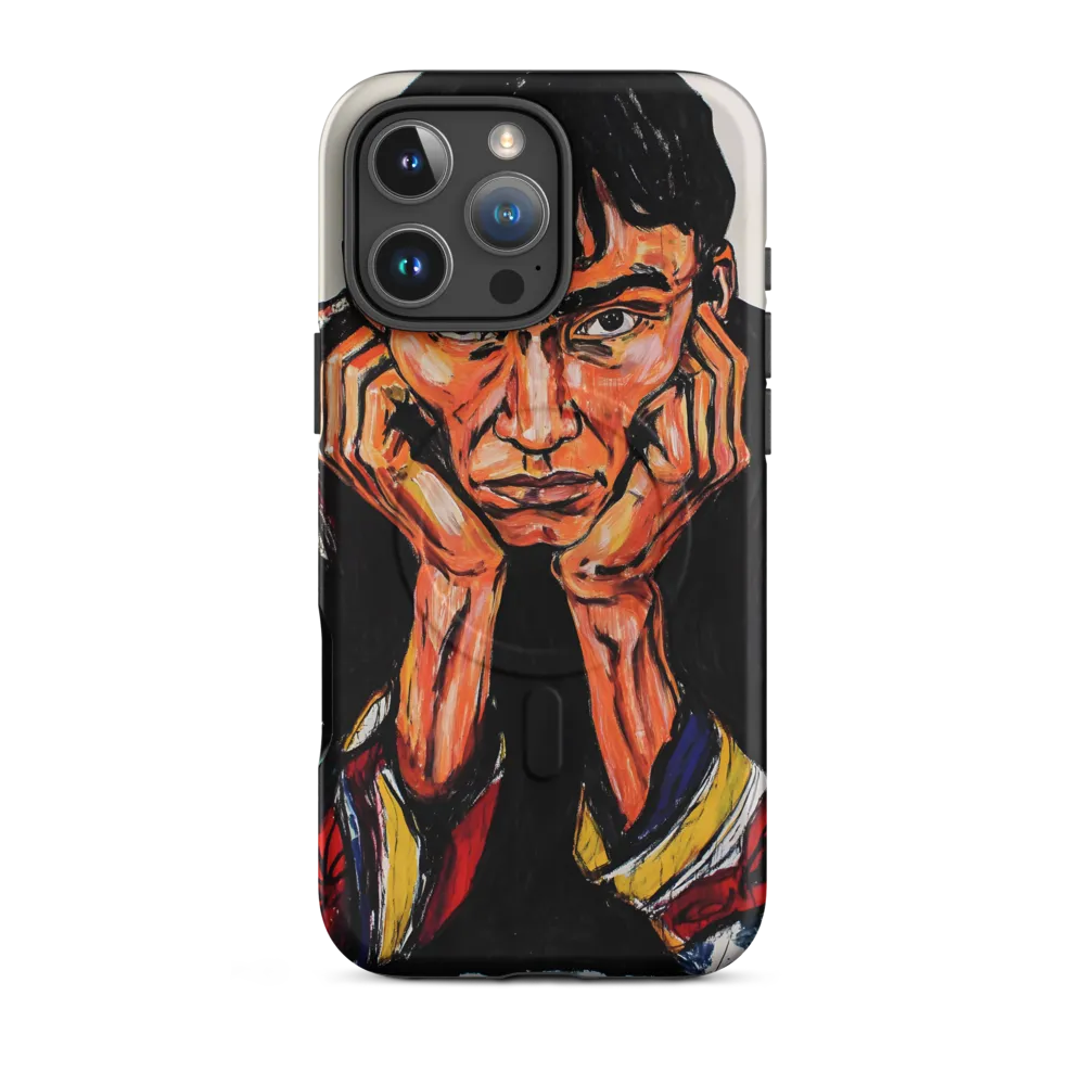 Contemplative Intensity: An Expressionist Portrait