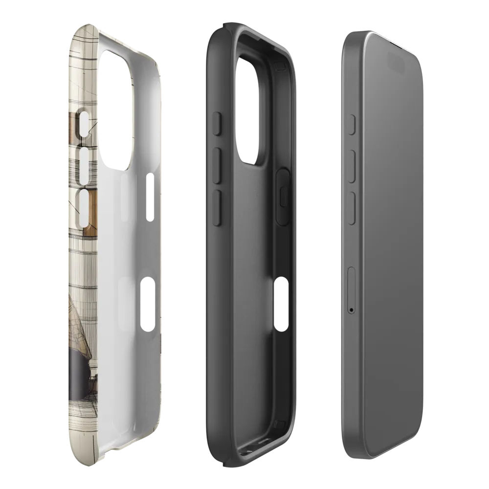 Quiet Reflections in Line | Phone Case |  16 Pro | Tough Case | Glossy