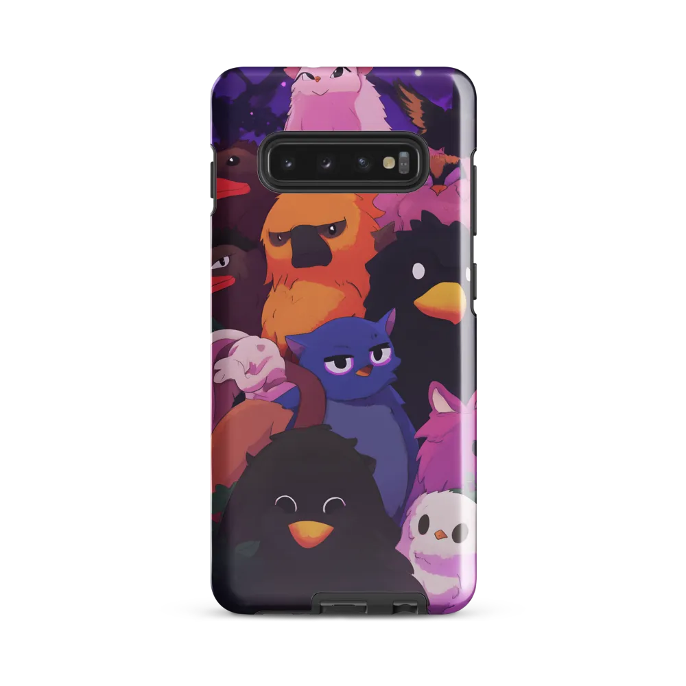 Whimsical Avian Gathering | Phone Case |  S10 Plus | Tough Case | Glossy