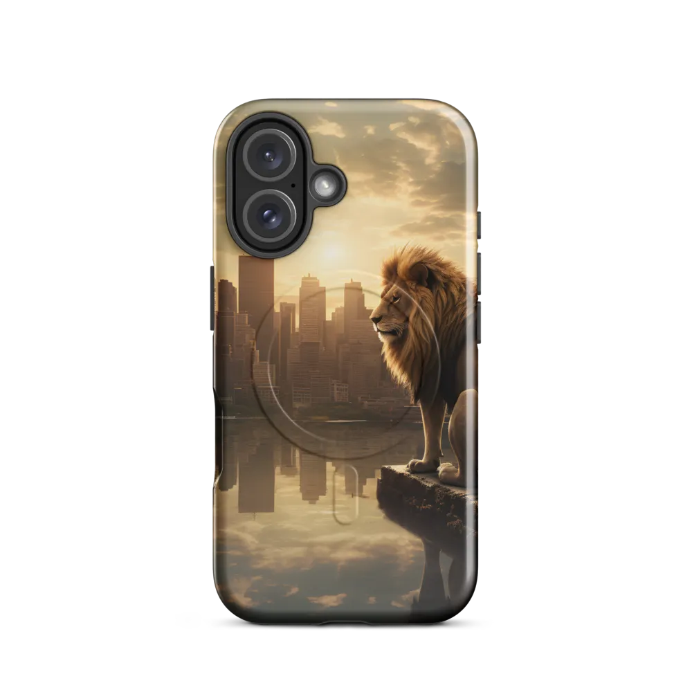The Lion's Gaze Over the Urban Symphony