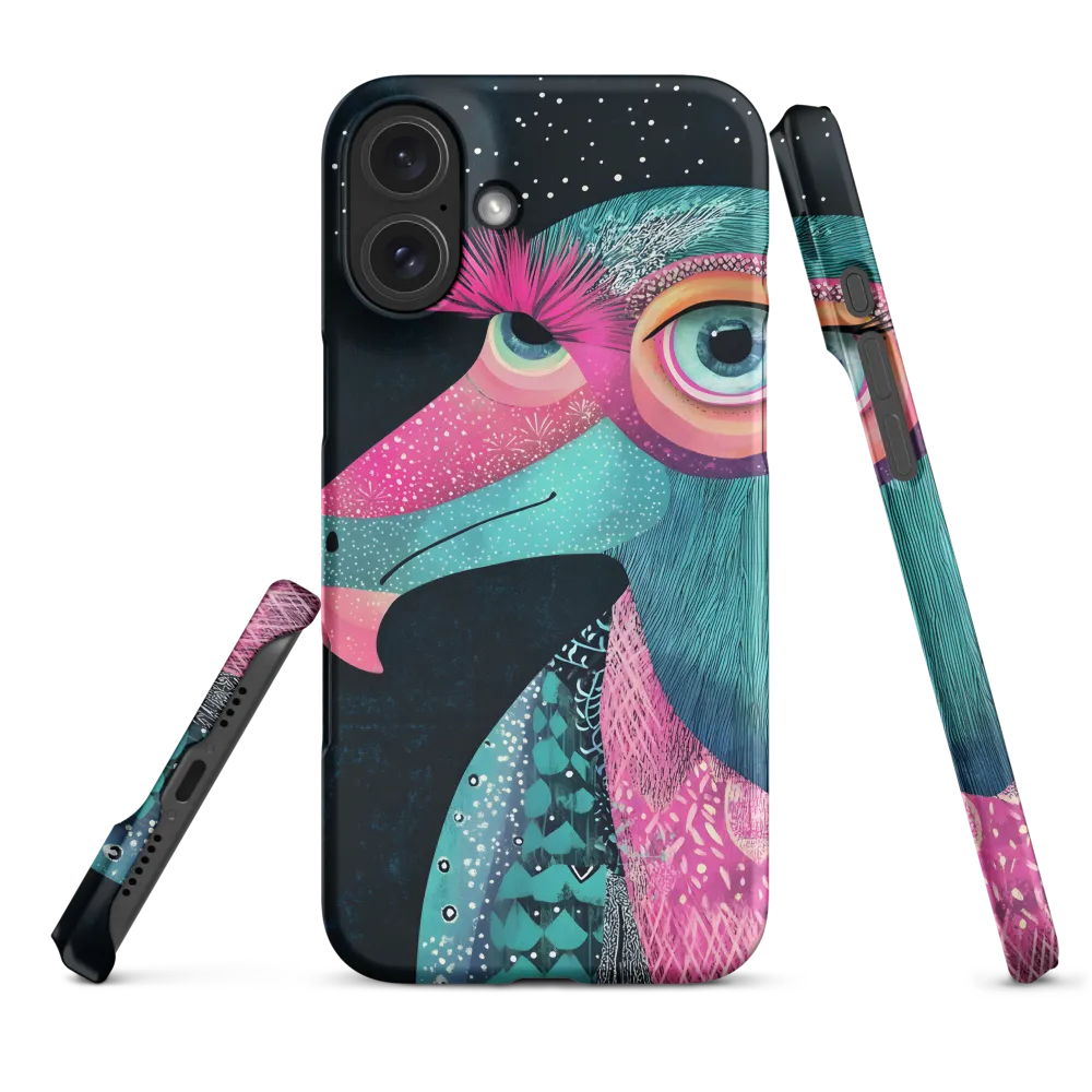 Whimsical Vulture: A Dance of Colors | Phone Case |  16 Plus | Snap Case | Matte