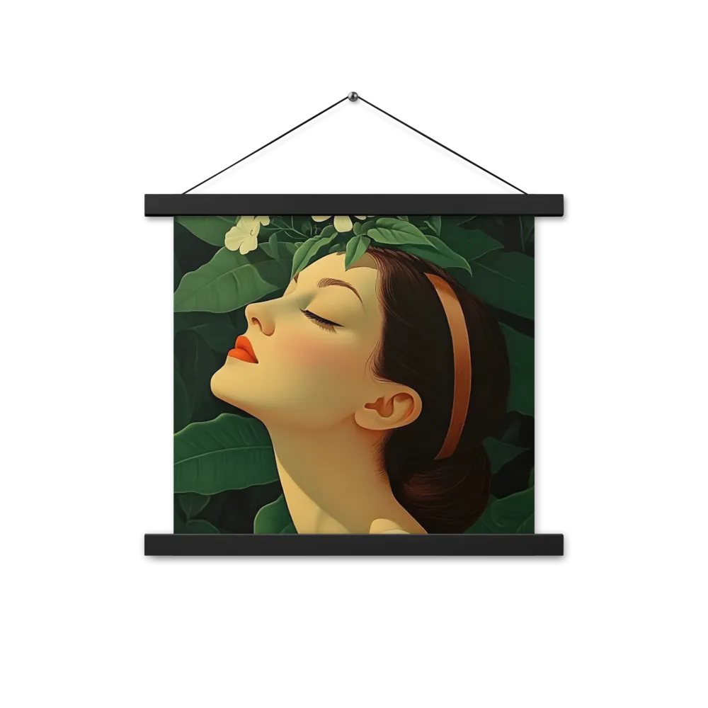 Serenity in Bloom | Poster With Black Wood Hanger | 14″×14″