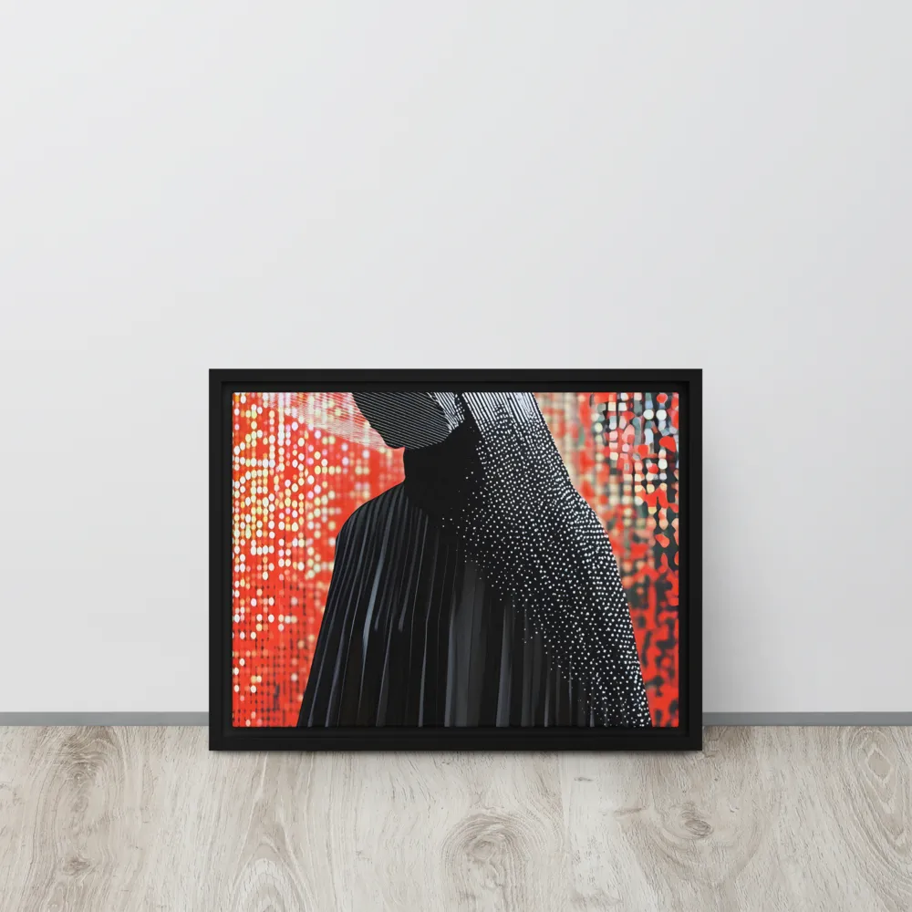 Veil of Modernity | Canvas with Black Frame | 12″×16″