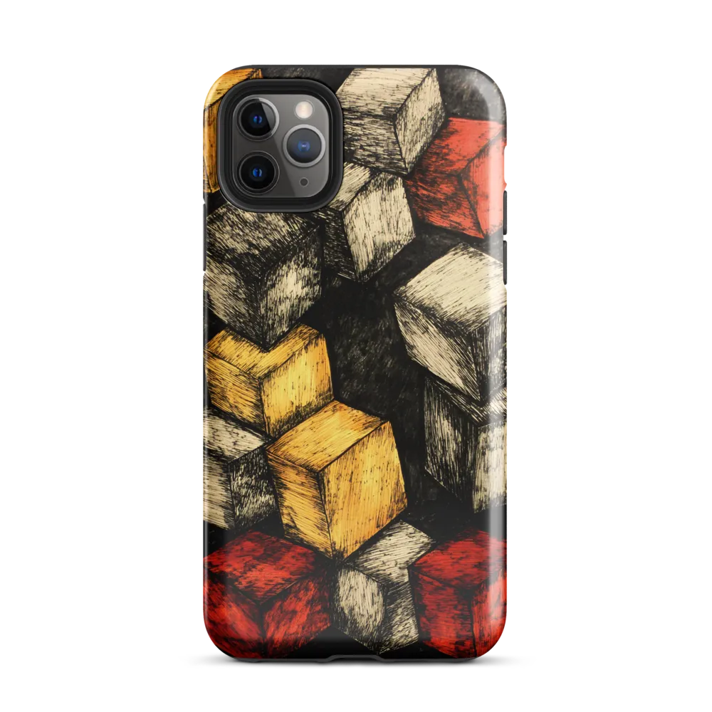 Dynamic Cubes: An Exploration in Color and Form | Phone Case |  11 Pro Max | Tough Case | Glossy