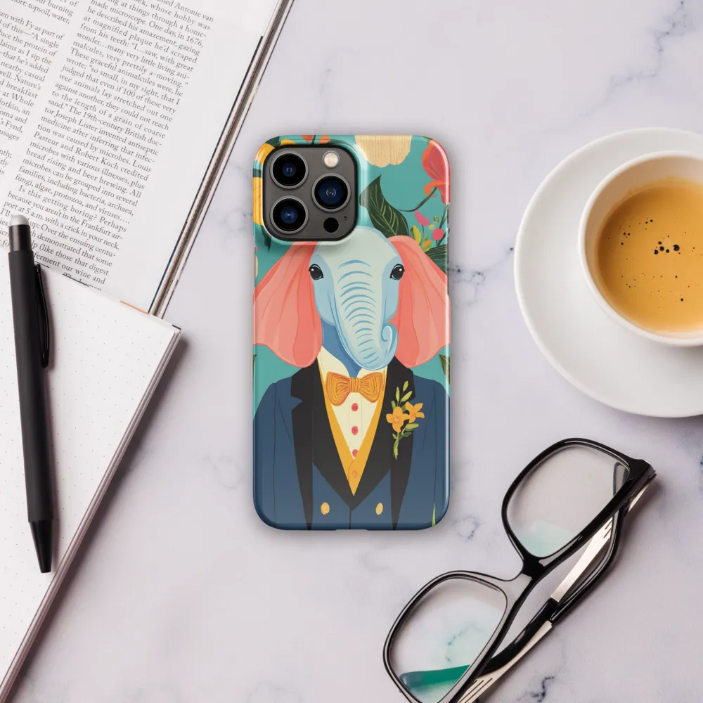 Dapper Elephant in Floral Tailcoat