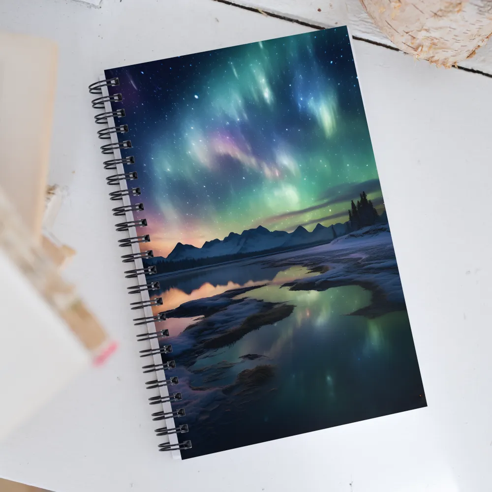 Ethereal Aurora: A Night Under the Stars | Spiral Notebook