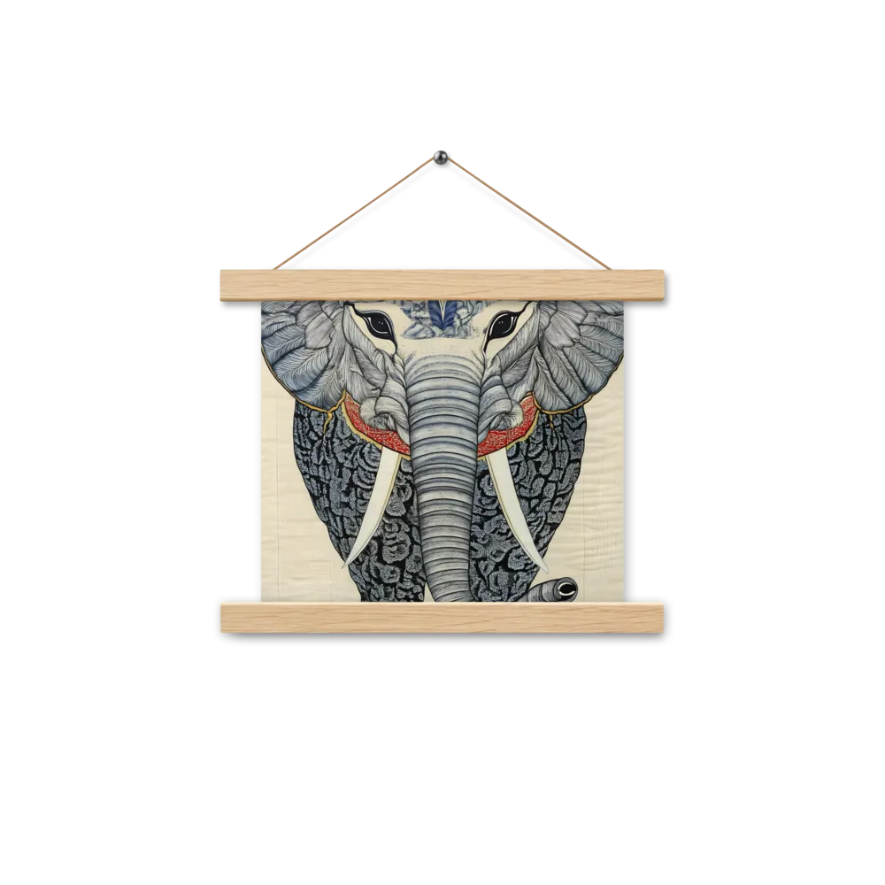 Majesty of the Elephant | Poster With Oak Wood Hanger | 10″×10″