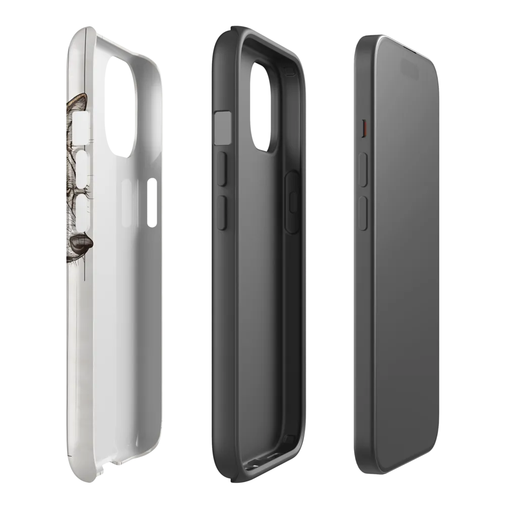 Geometric Harmony: The Essence of Wolves | Phone Case |  15 | Tough Case | Matte