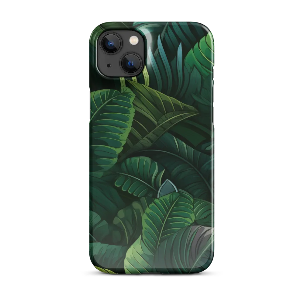 Lush Canopy: A Tropical Foliage Study | Phone Case |  14 Plus | Snap Case | Glossy