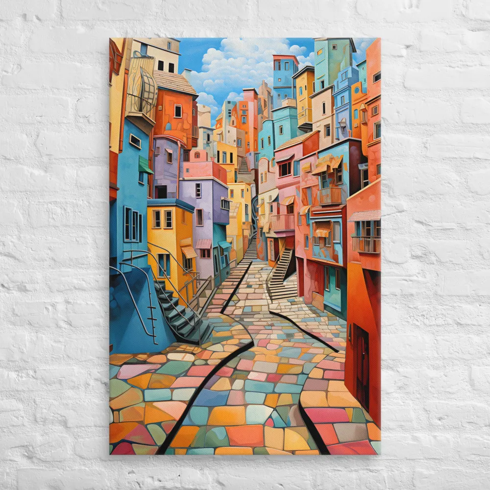 Vibrant Cityscape: A Kaleidoscope of Colors | Canvas | 26″×40″