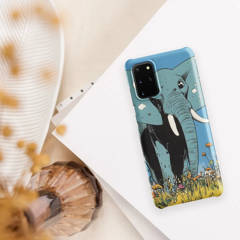 Whimsical Blue Elephant in Bloom