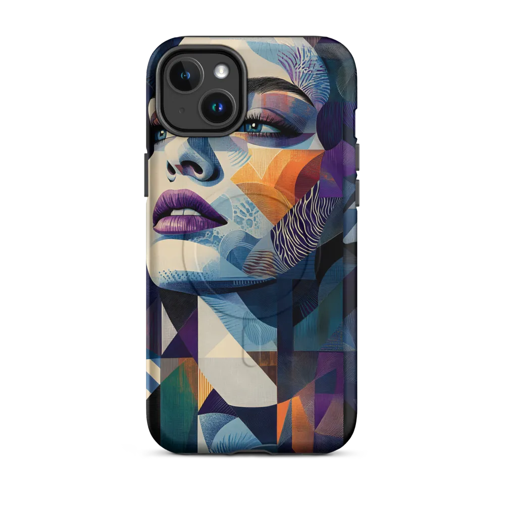 Fragmented Mystery: A Modern Portrait | Phone Case |  14 Plus | MagSafe® Tough Case | Matte