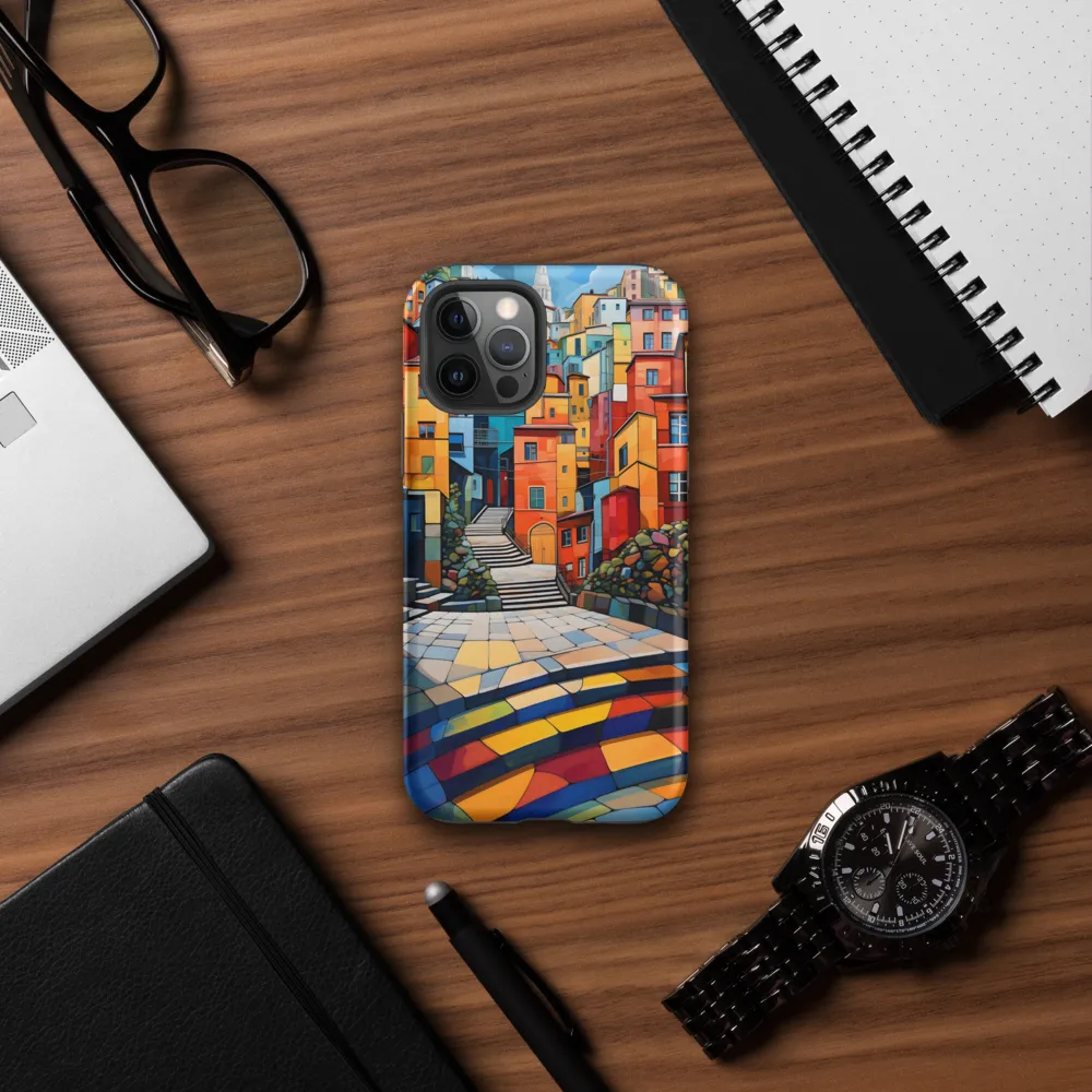 Vibrant Village: A Cubist Journey