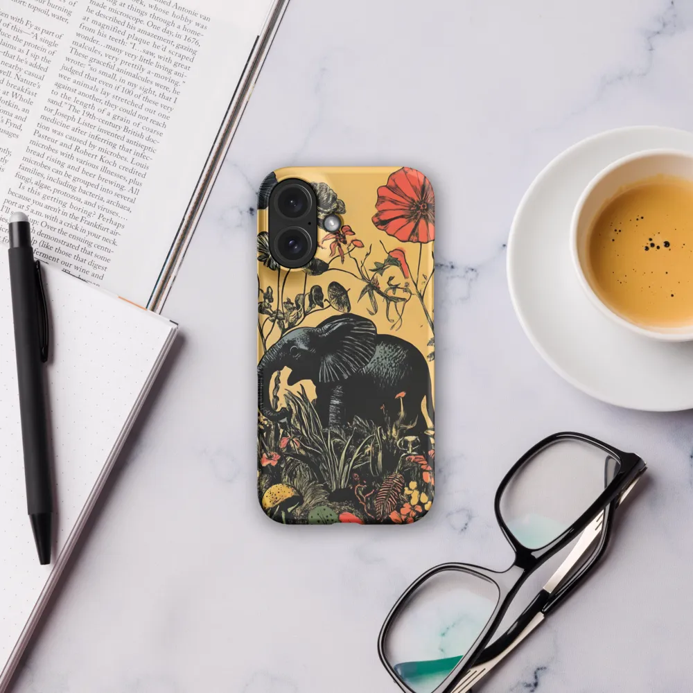 Floral Majesty: The Elephant's Sanctuary | Phone Case |  16 | Snap Case | Matte
