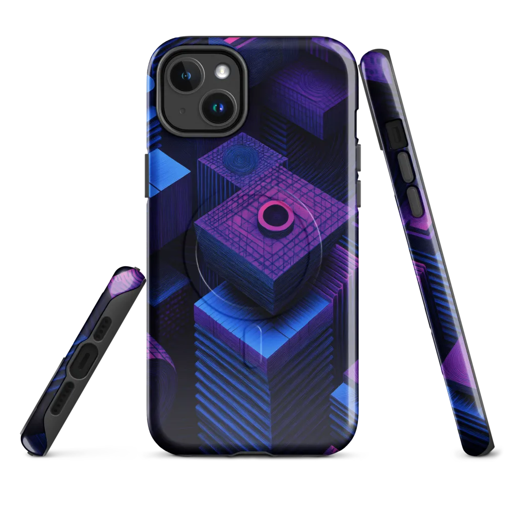 Geometric Dreams in Blue and Purple