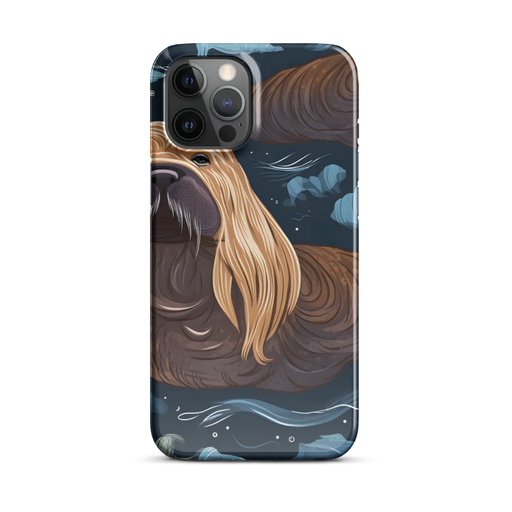 Whimsical Walruses in Deep Blue