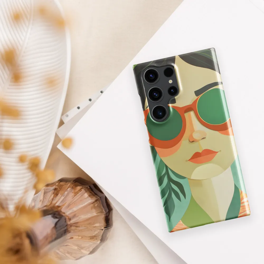 Bold Serenity: A Modern Portrait | Phone Case |  S23 Ultra | Snap Case | Glossy