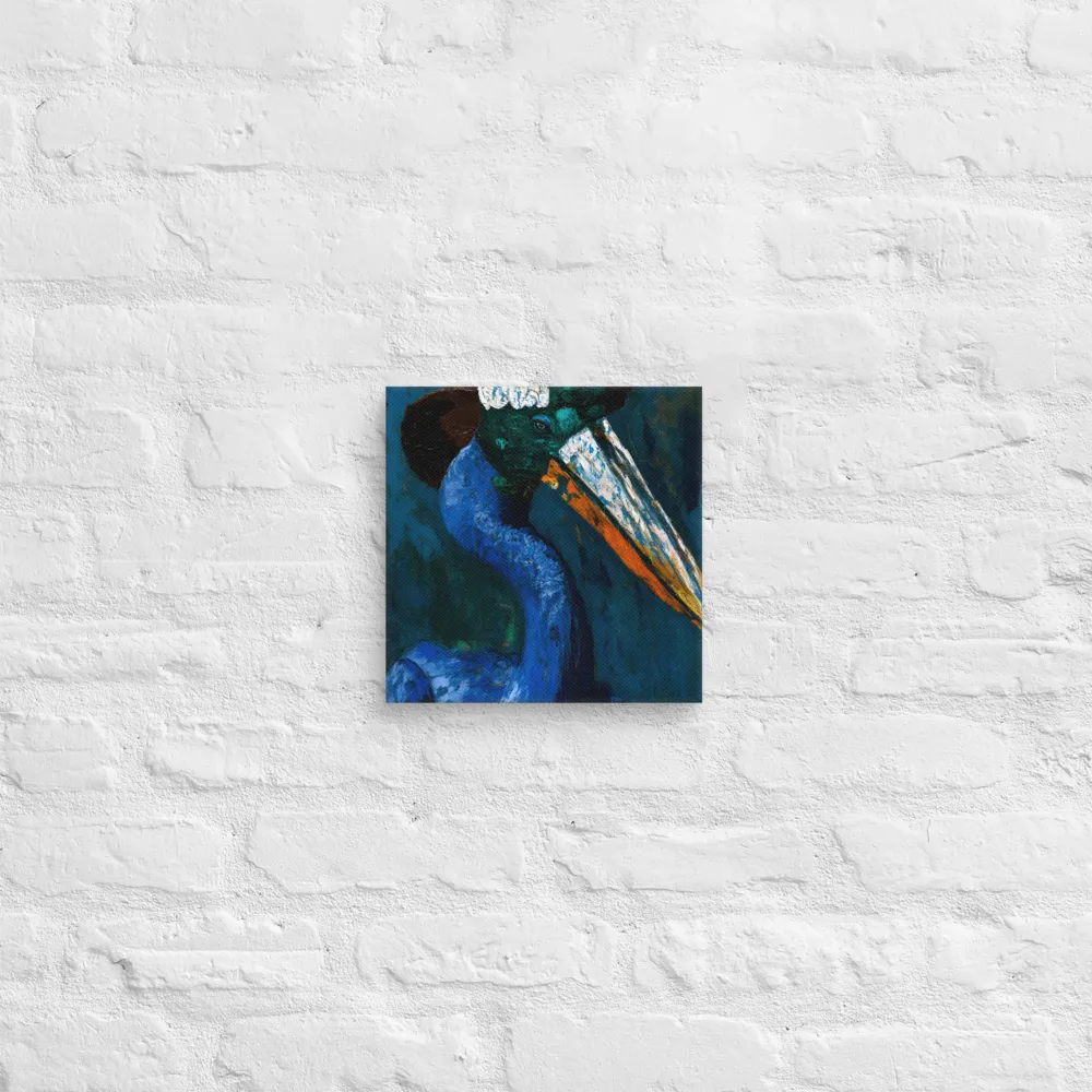 Majestic Absurdity: The Hat-Wearing Bird | Canvas | 10″×10″