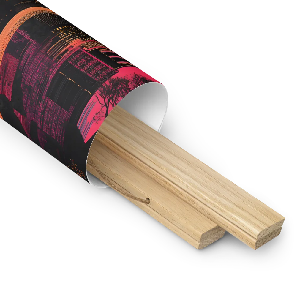 Urban Reverie | Poster With Oak Wood Hanger | 10″×10″