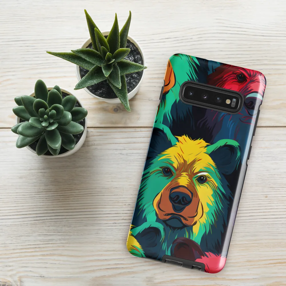 The Colorful Essence of Bears | Phone Case |  S10 Plus | Tough Case | Glossy