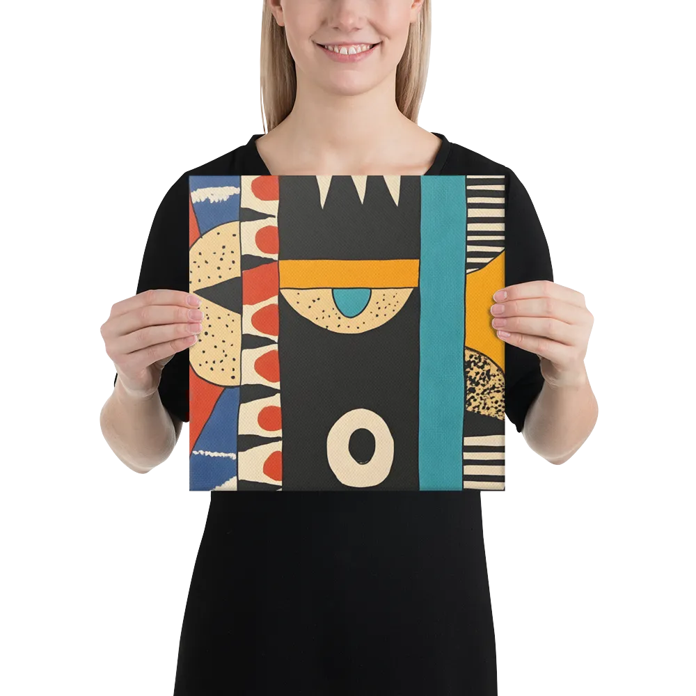 Playful Geometry: A Modern Abstract Exploration | Canvas | 12″×12″