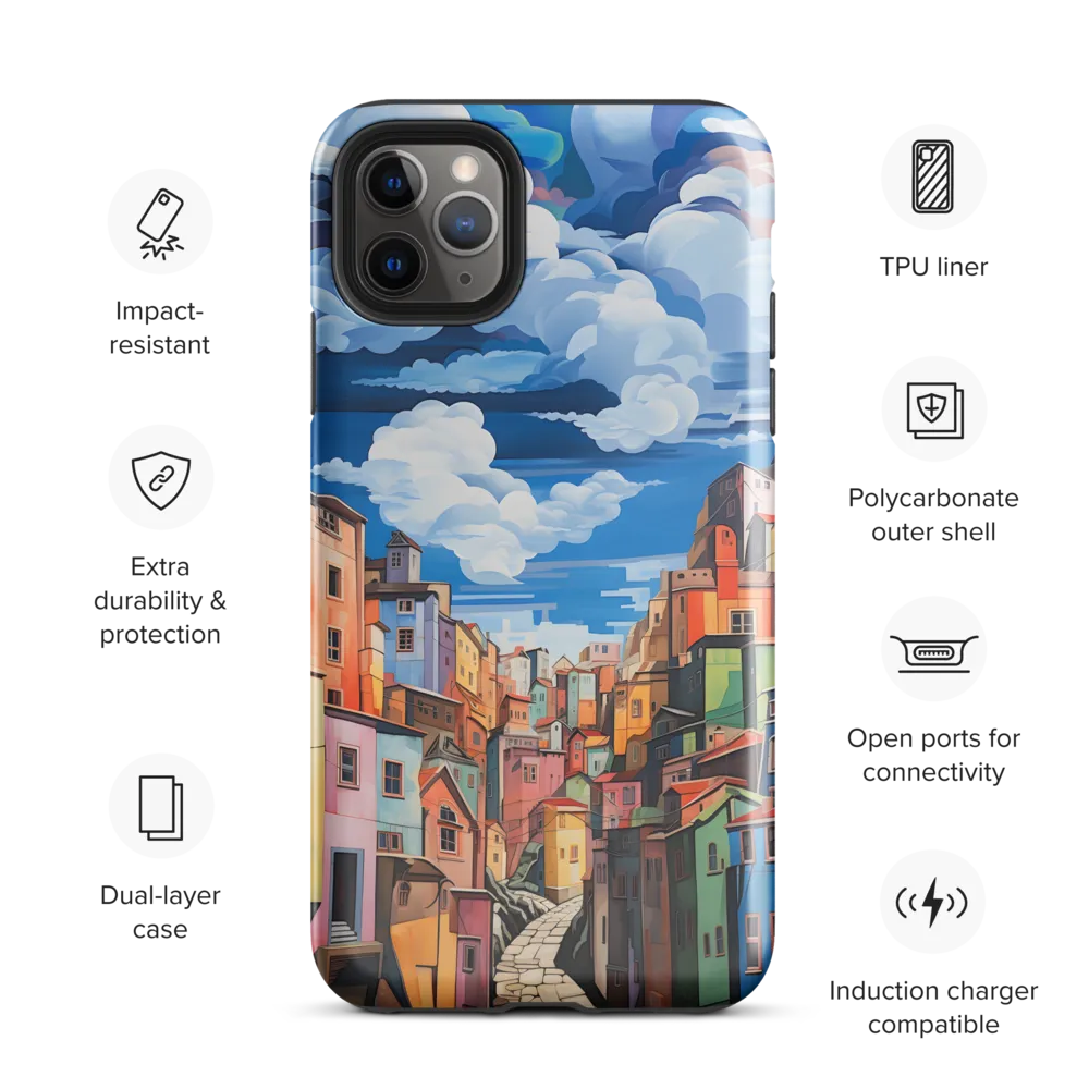 Whimsical Heights: A Vibrant Cityscape | Phone Case |  11 Pro Max | Tough Case | Glossy