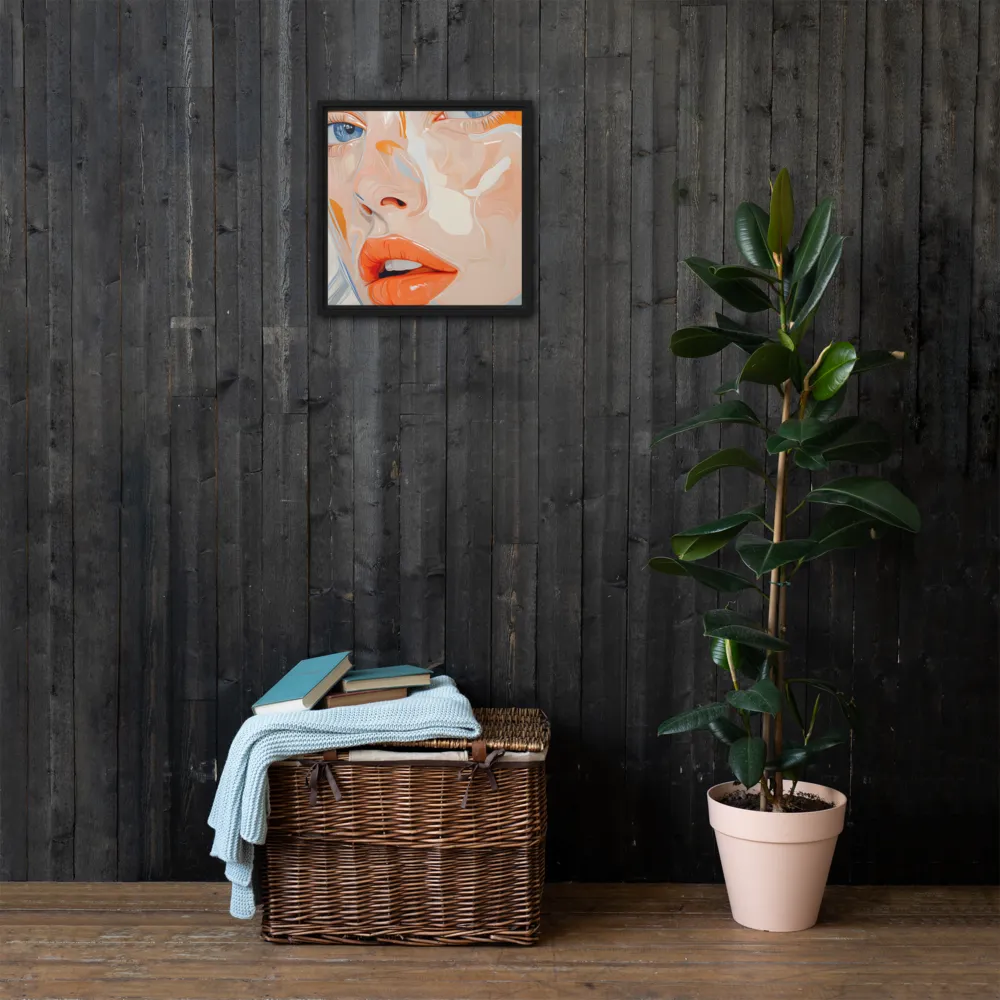 Ethereal Expressions | Canvas with Black Frame | 16″×16″