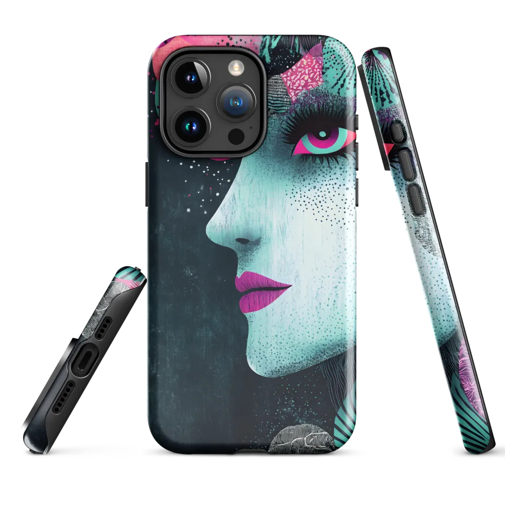 Mystical Beauty in Blue and Pink | Phone Case |  15 Pro Max | Tough Case | Glossy