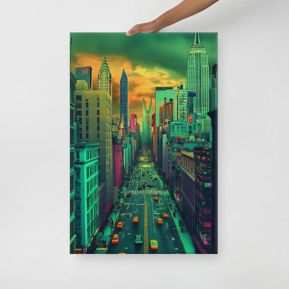 Urban Surrealism: Neon Dreams | Canvas | 24″×36″