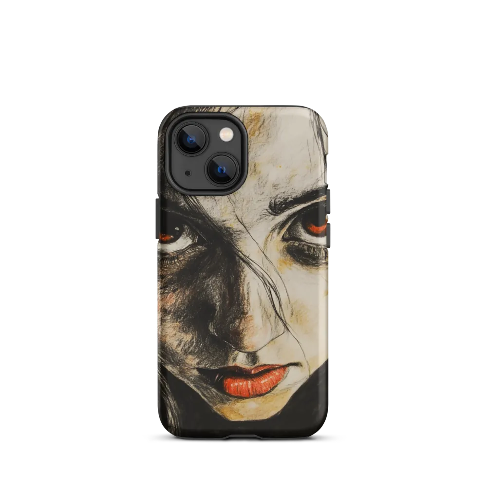 Gaze of Intensity | Phone Case |  13 mini | Tough Case | Matte