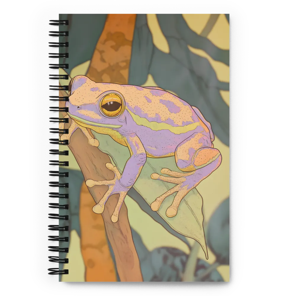 Elegance in Nature: The Vibrant Frog | Spiral Notebook