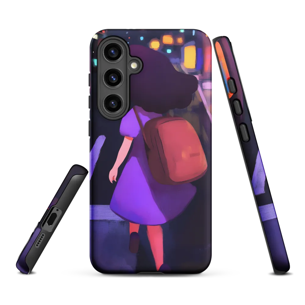 Wandering Through Neon Dreams | Phone Case |  S24 Plus | Tough Case | Matte