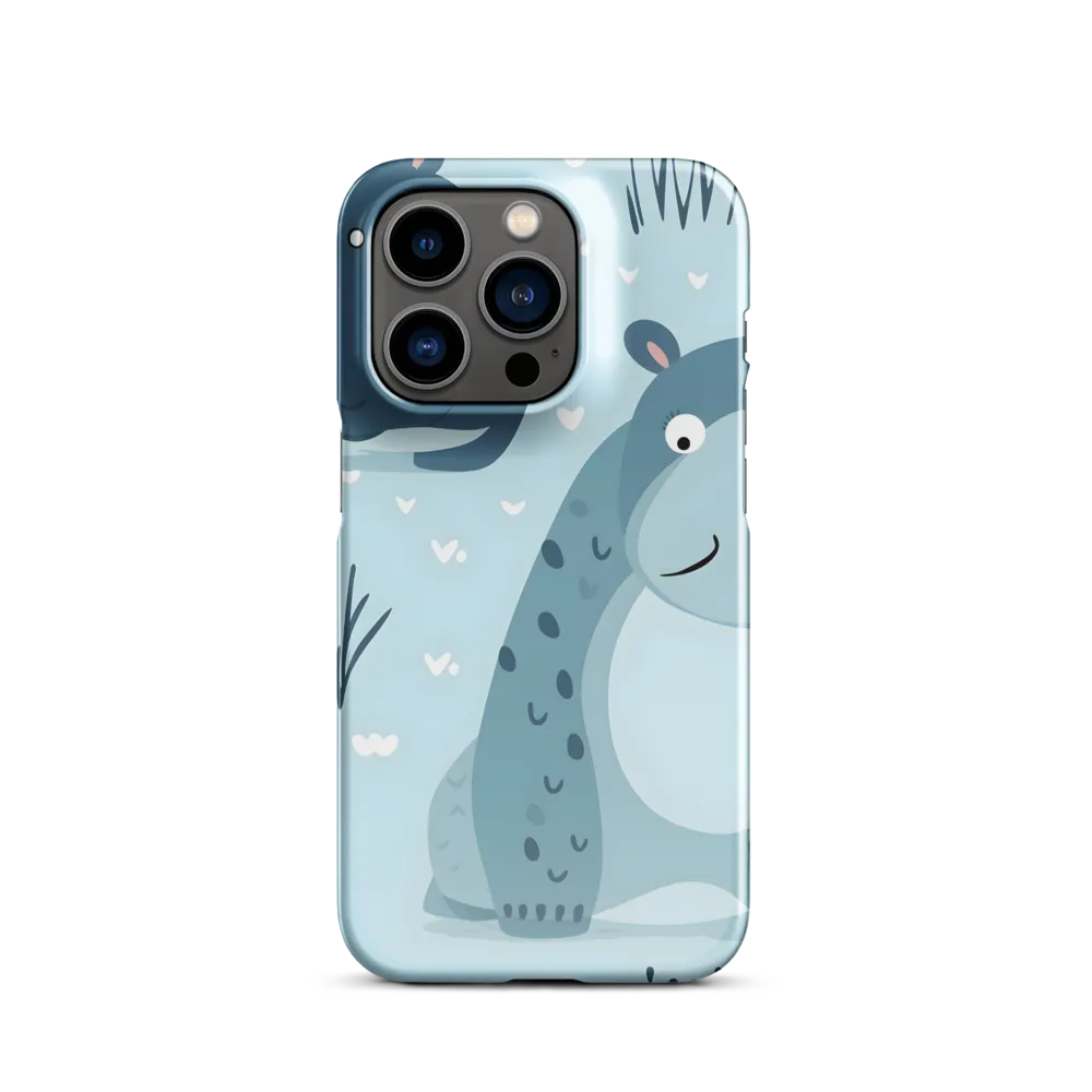 Whimsical Hippo Delight | Phone Case |  14 Pro | Snap Case | Glossy