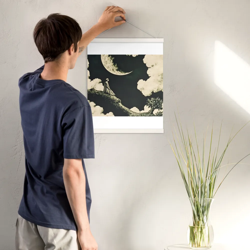 Whispers of the Moon | Poster With White Wood Hanger | 16″×20″