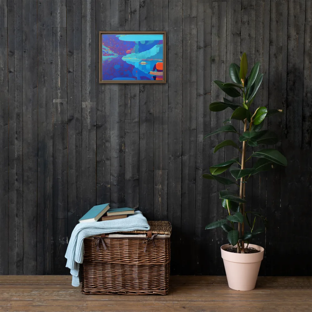 Reflections of Serenity | Canvas with Brown Frame | 12″×16″