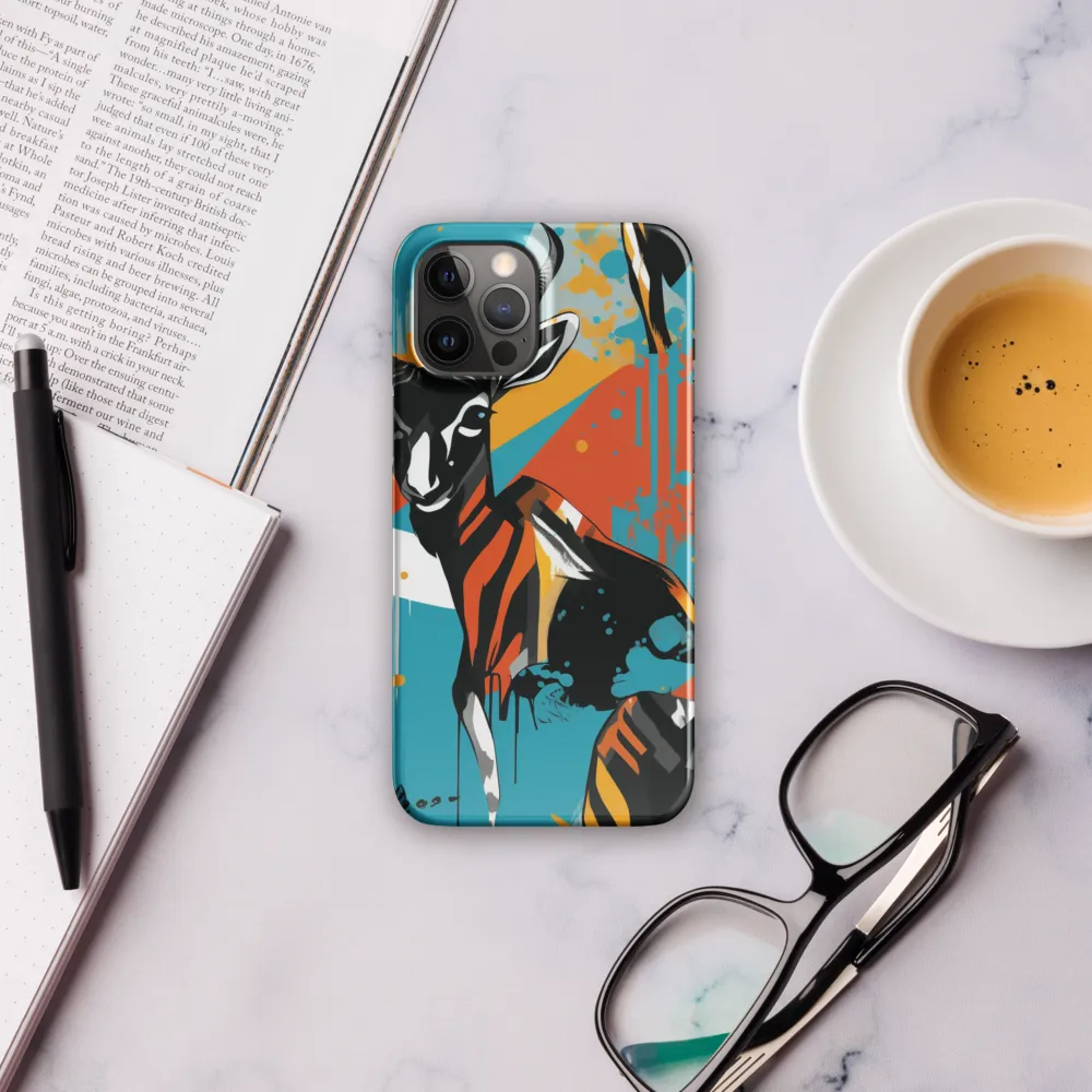 Dynamic Antelope in Vivid Abstract
