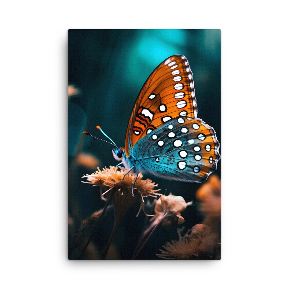 Whispers of Color: The Butterfly's Embrace | Thin Canvas | 24″×36″