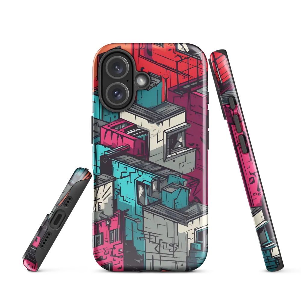 Urban Mosaic: A Vibrant Encounter | Phone Case |  16 | Tough Case | Glossy