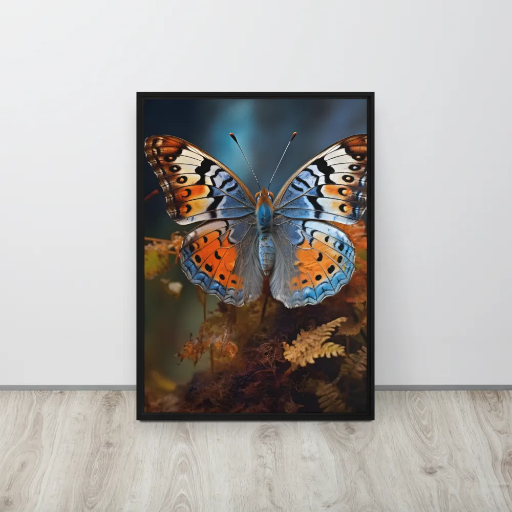 Harmony in Color: The Butterfly | Canvas with Black Frame | 20″×28″