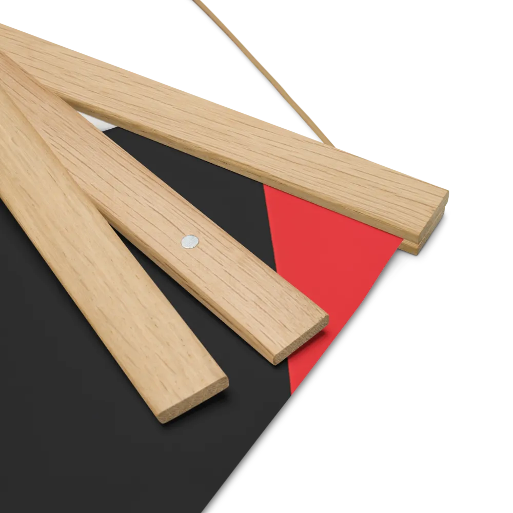 Suspended in Mystery | Poster With Oak Wood Hanger | 16″×16″