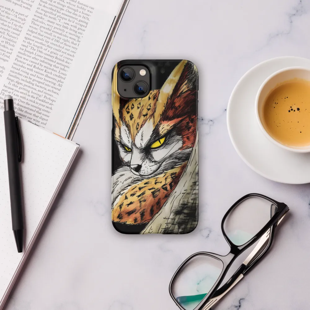 Fierce Gaze of the Wild Cat | Phone Case |  14 Plus | Snap Case | Matte